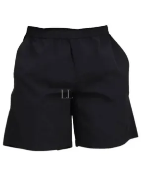 2C00005 597IQ 999 Matte Black Logo Patch Swim Shorts Pants