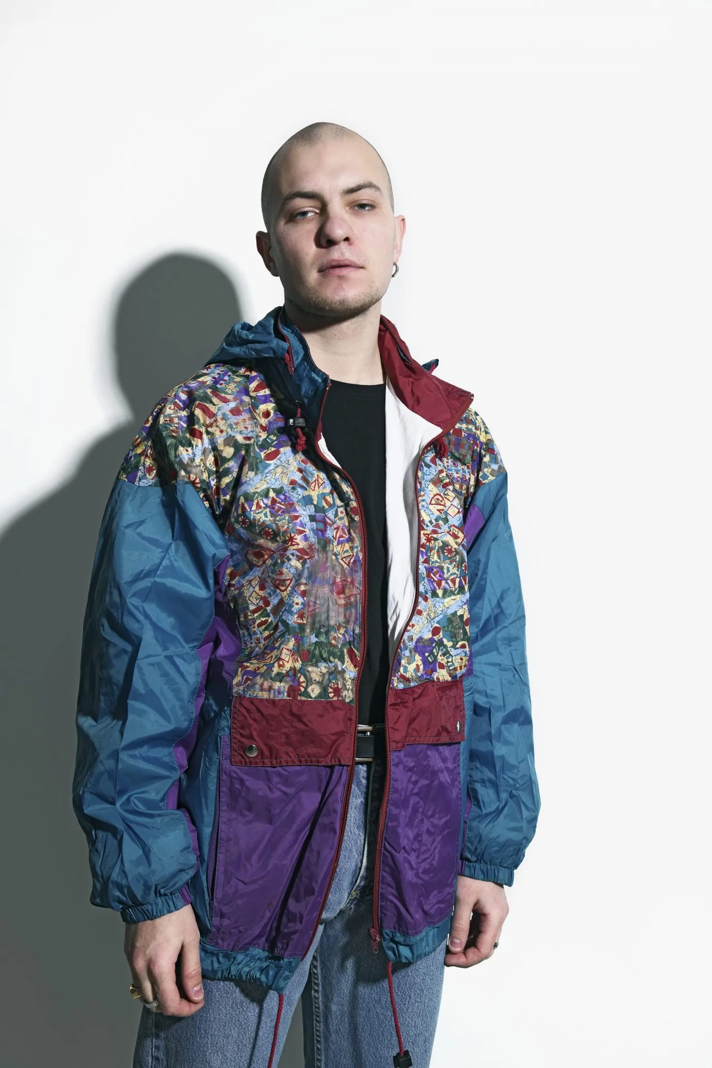 80s vintage windbreaker multi