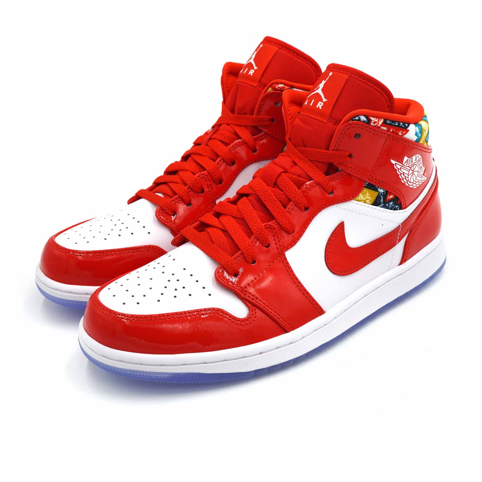 AIR JORDAN 1 MID BARCELONA SWEATER RED PATENT 2021