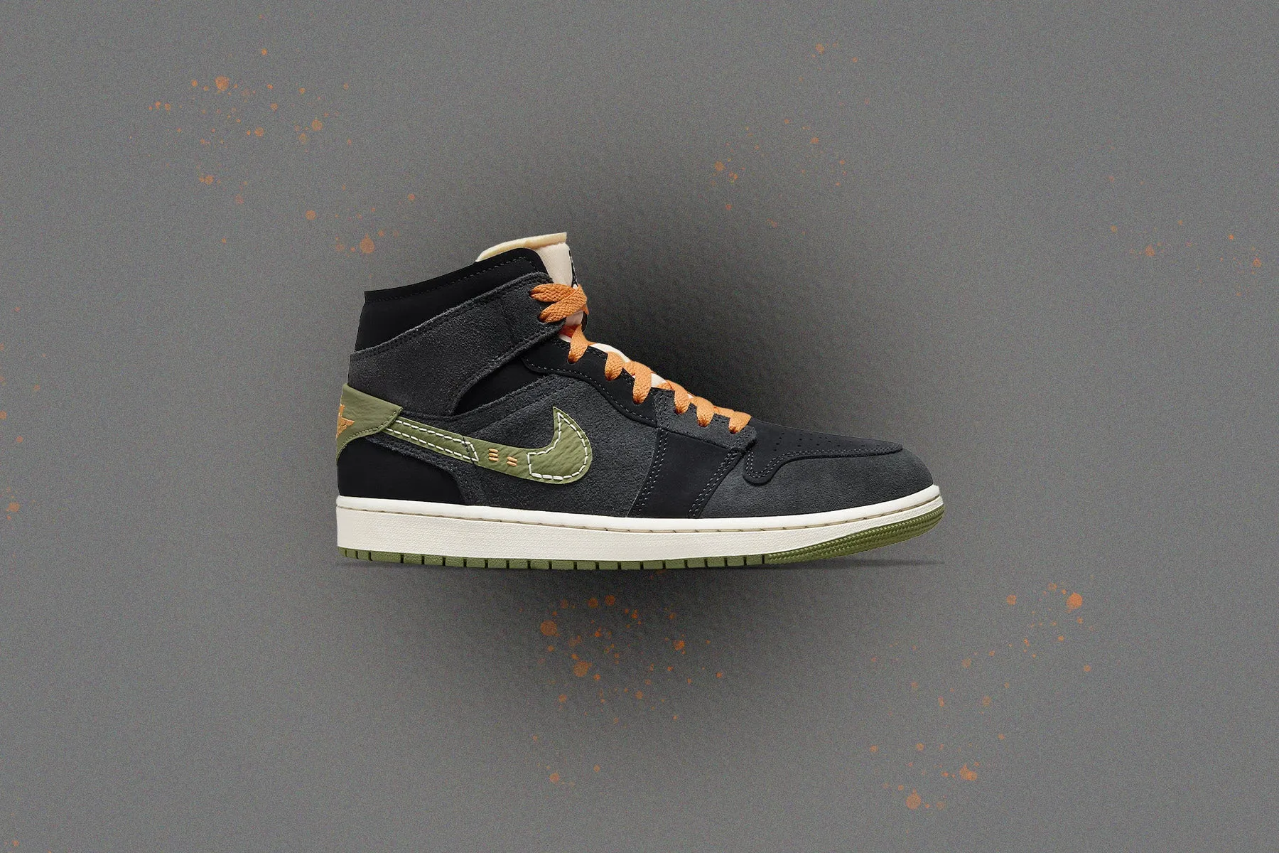 Air Jordan 1 Mid SE Craft - Anthracite/Sky J Light Olive/Black