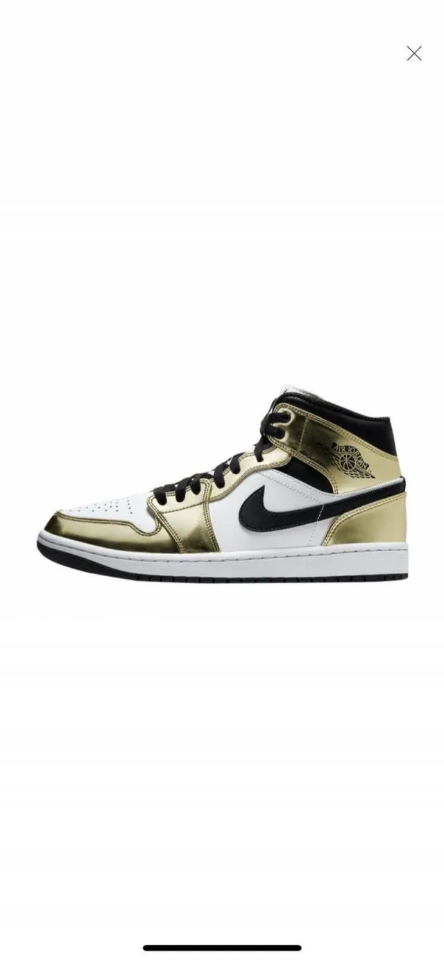 Air jordan 1 mid se white metallic gold (sold)