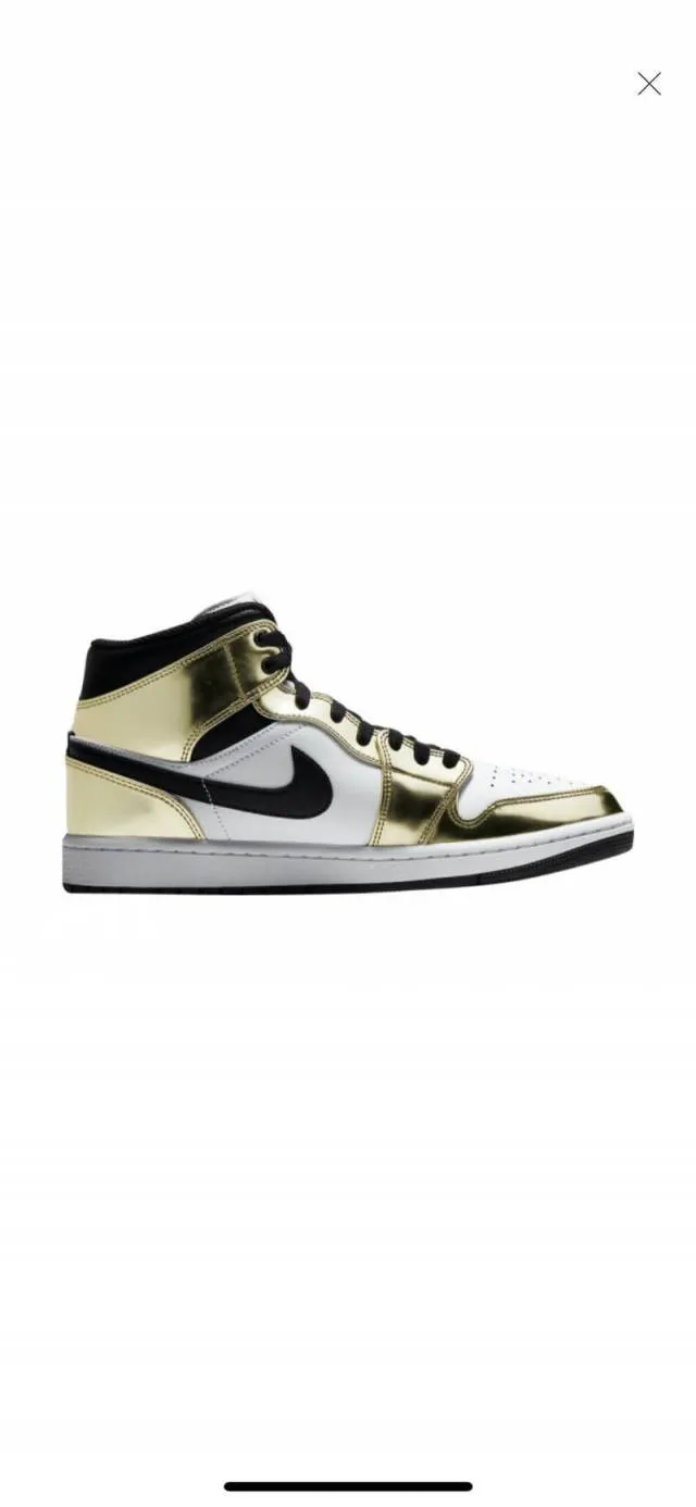 Air jordan 1 mid se white metallic gold (sold)