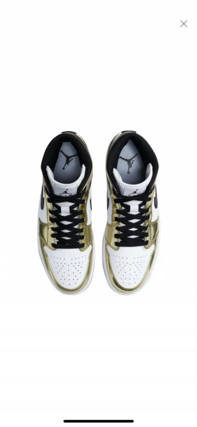 Air jordan 1 mid se white metallic gold (sold)