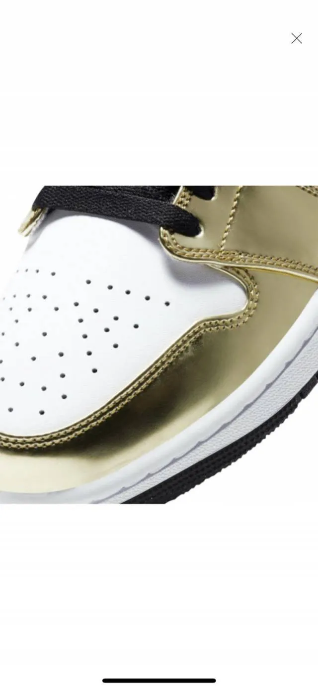 Air jordan 1 mid se white metallic gold (sold)