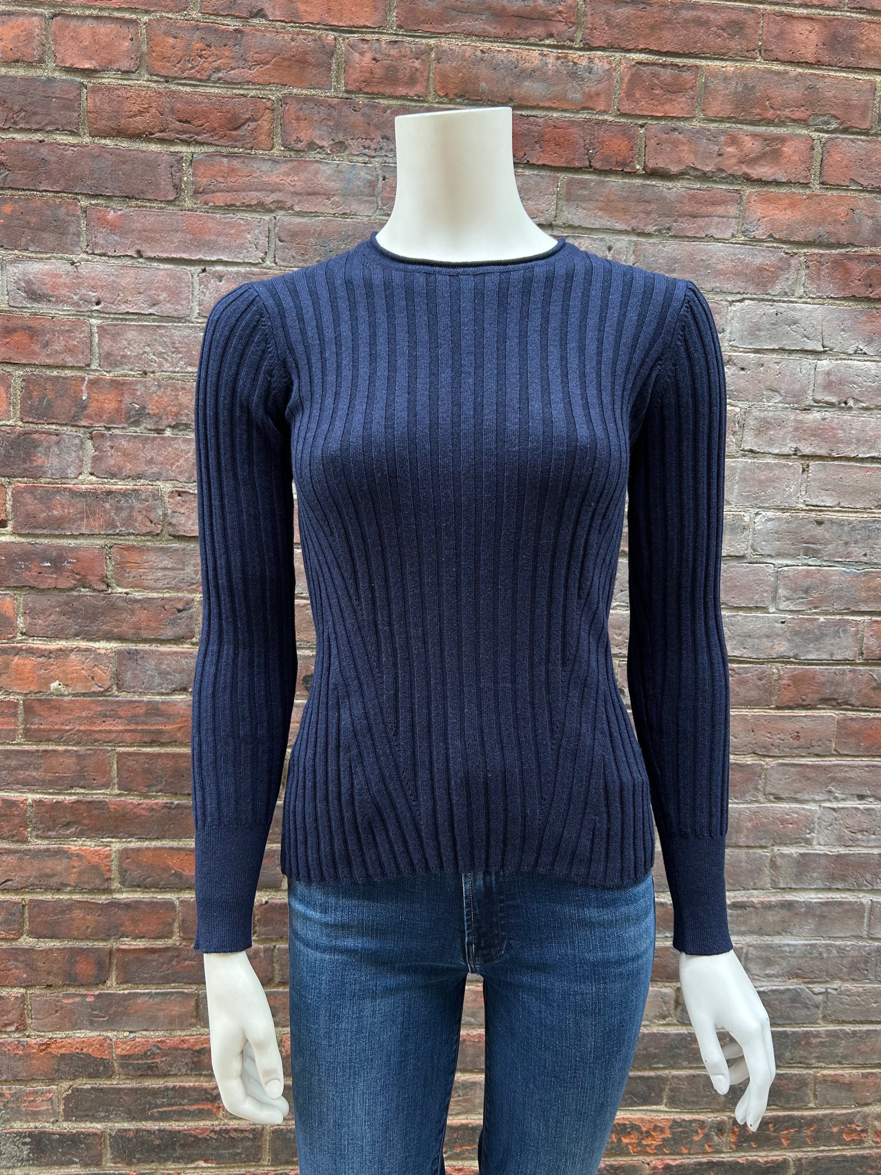 ALASHAN CASHMERE COTTON CASHMERE BLAIR RIB CREW