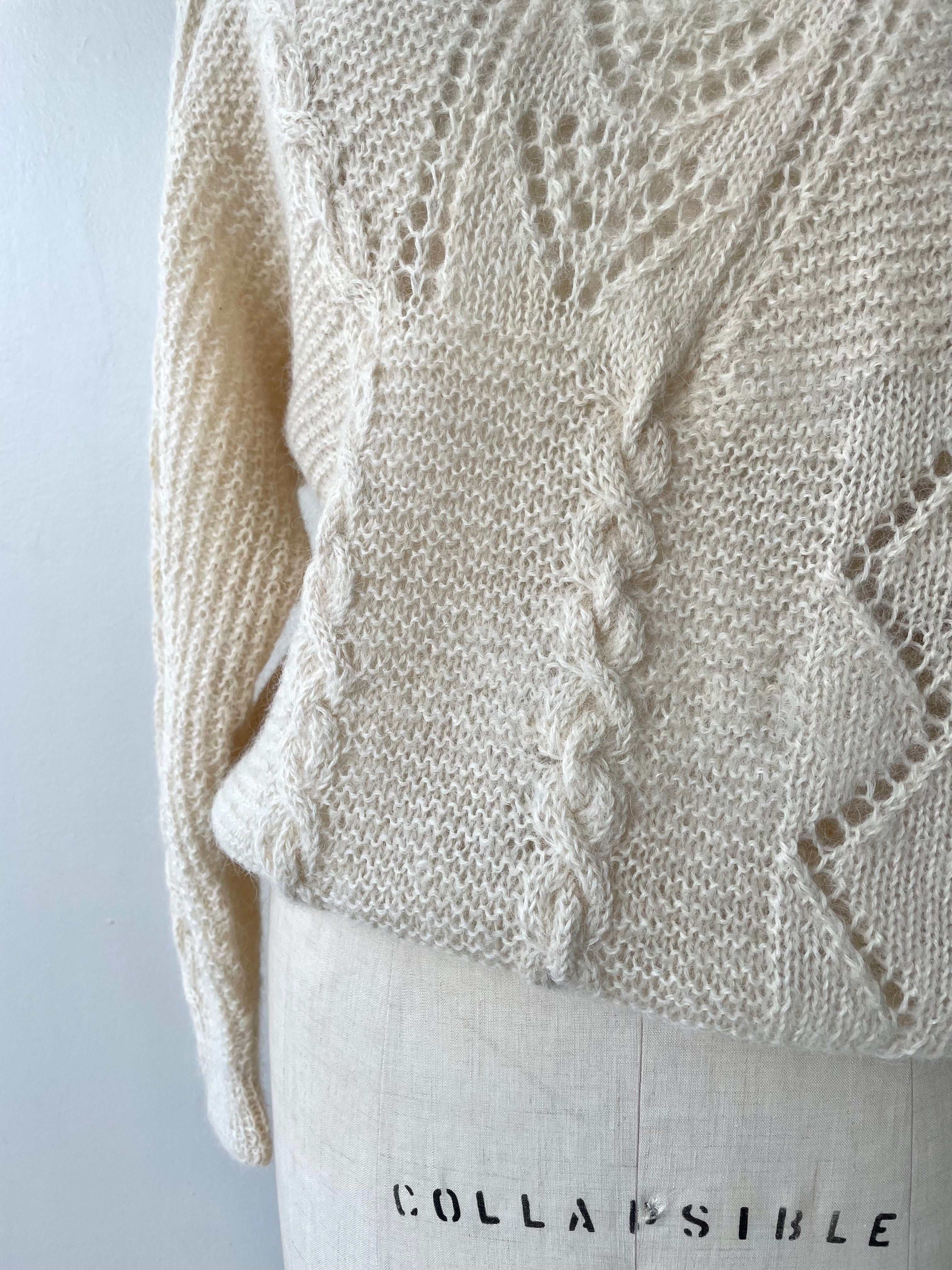 Alpaca Lace Knit Sweater | 1970s