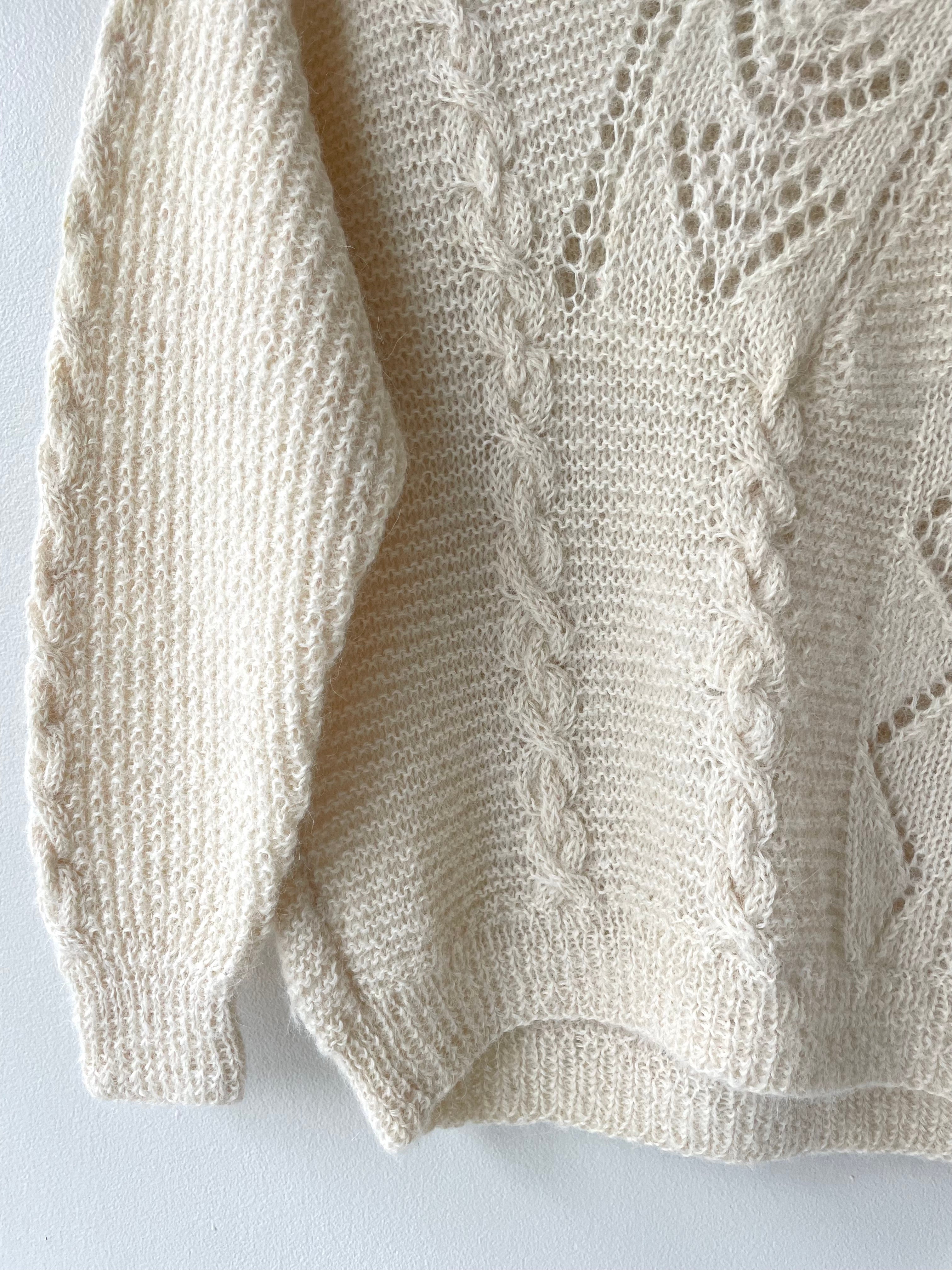 Alpaca Lace Knit Sweater | 1970s