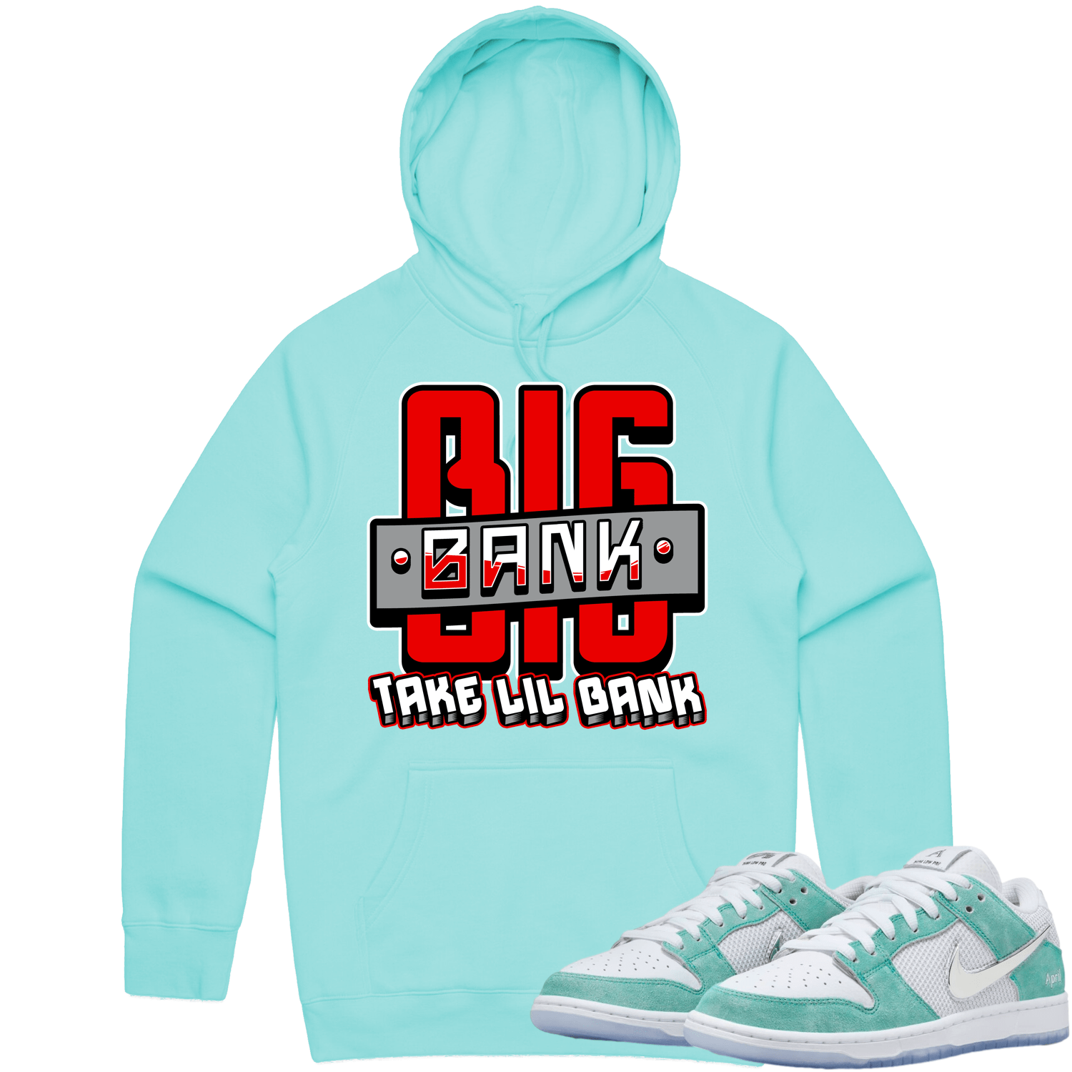 April Dunks Hoodie to Match - RED BIG BANK