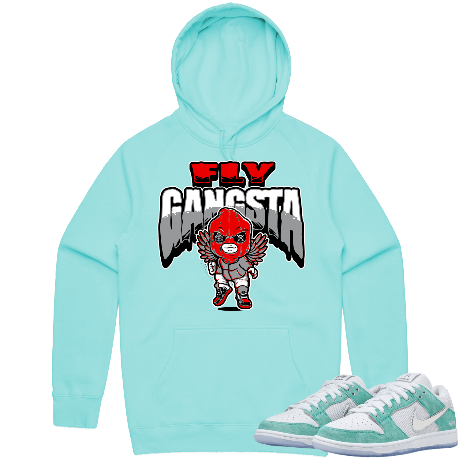 April Dunks Hoodie to Match - RED FLY GANGSTA