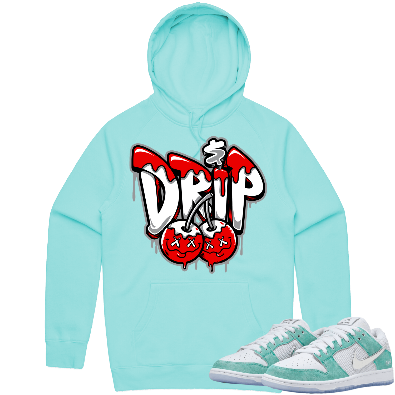 April Dunks Hoodie to Match - RED MONEY DRIP