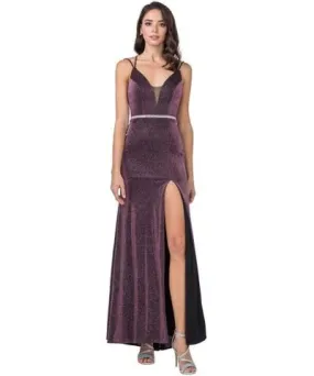 Aspeed Design D418 Glittered Strappy Back Long Dress