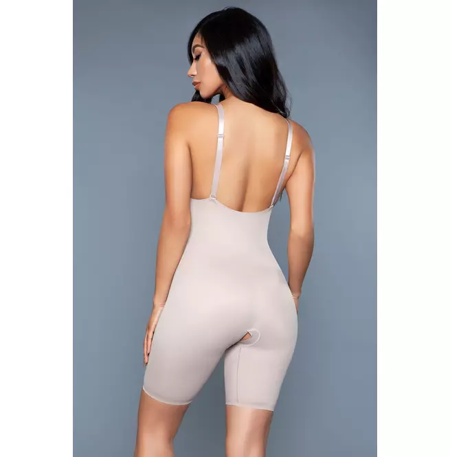 Bare Plunging V Neck Shapewear Bodysuit for Women