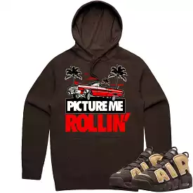 Baroque Brown Uptempos Hoodie to Match - RED PMR