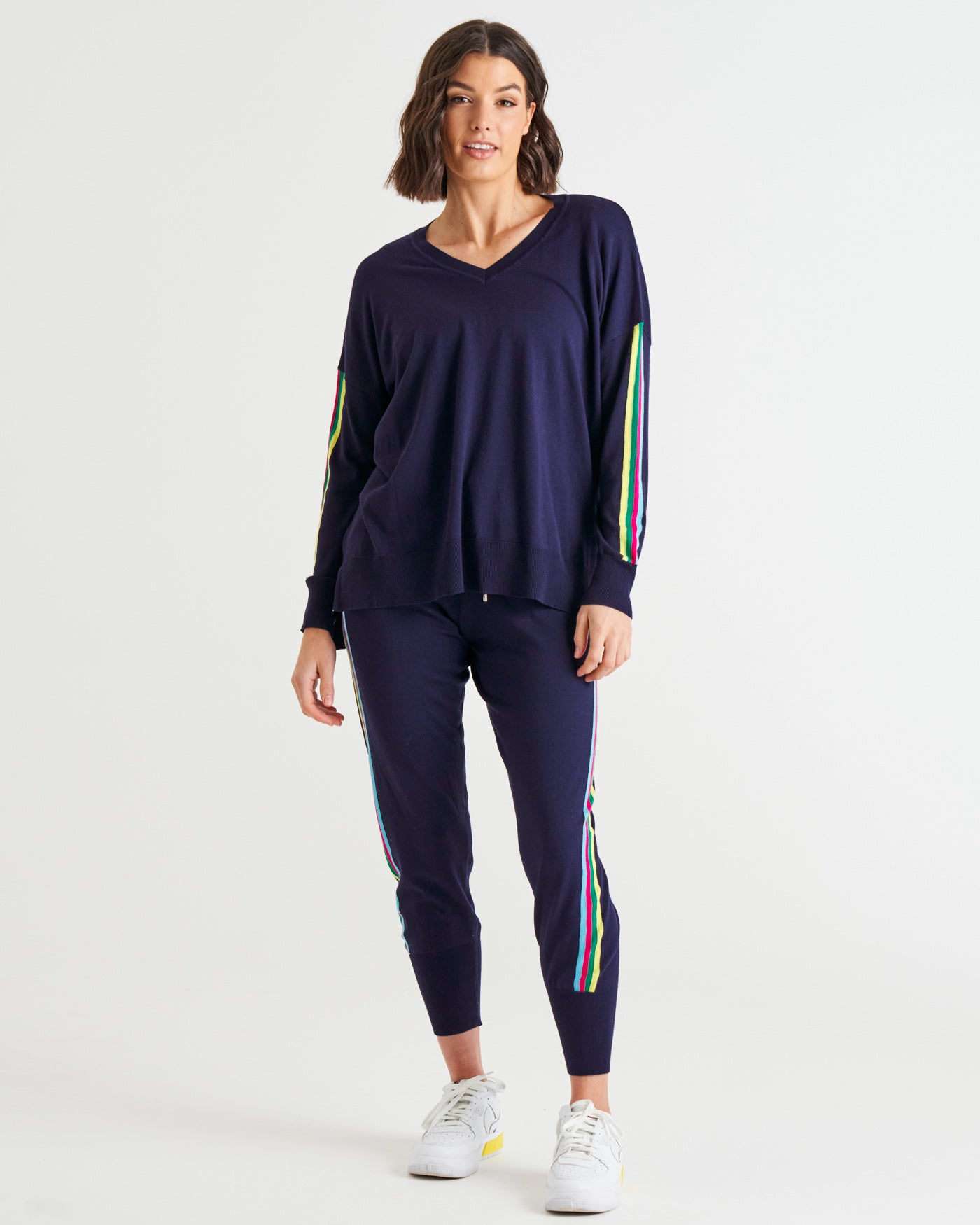 Betty Basics Karina Sweater - Blue Rainbow