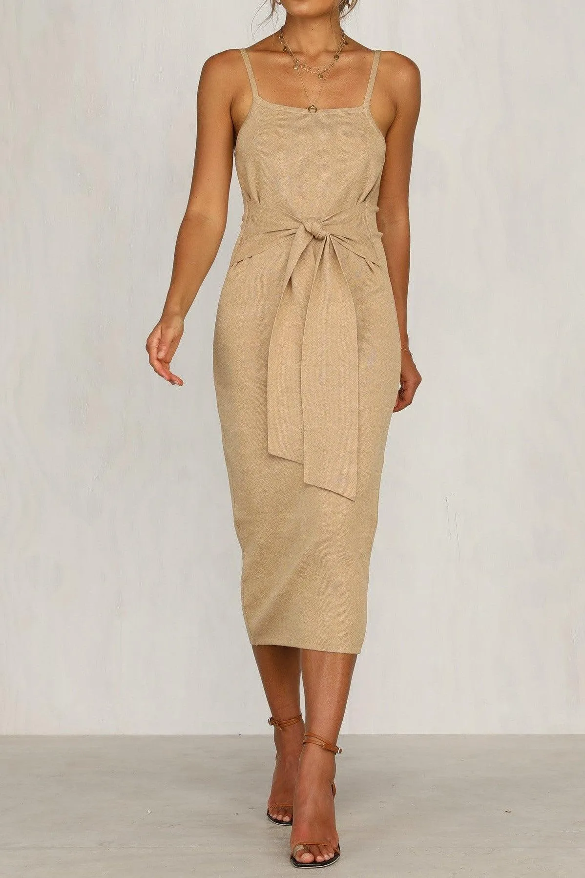 Bradbury Midi Dress - Beige