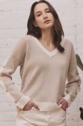 Button Sleeve Sweater