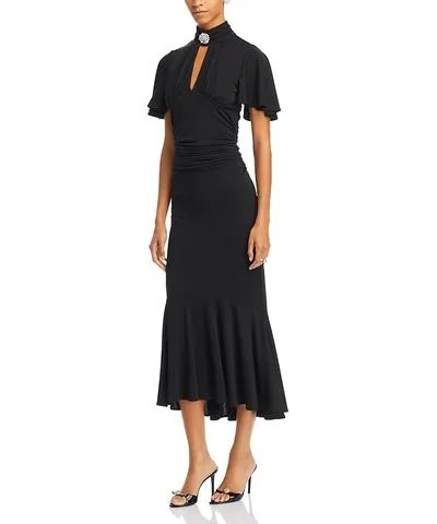 cinq a sept Rosita Keyhole Midi Dress