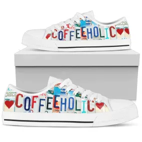 Coffeeholic Low Top Womens Tennis Shoes