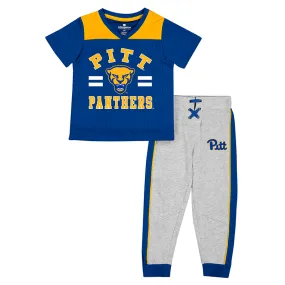 Colosseum Pitt Panthers Toddler Royal/Heather Gray Ka-Boot-It Jersey & Pants Set