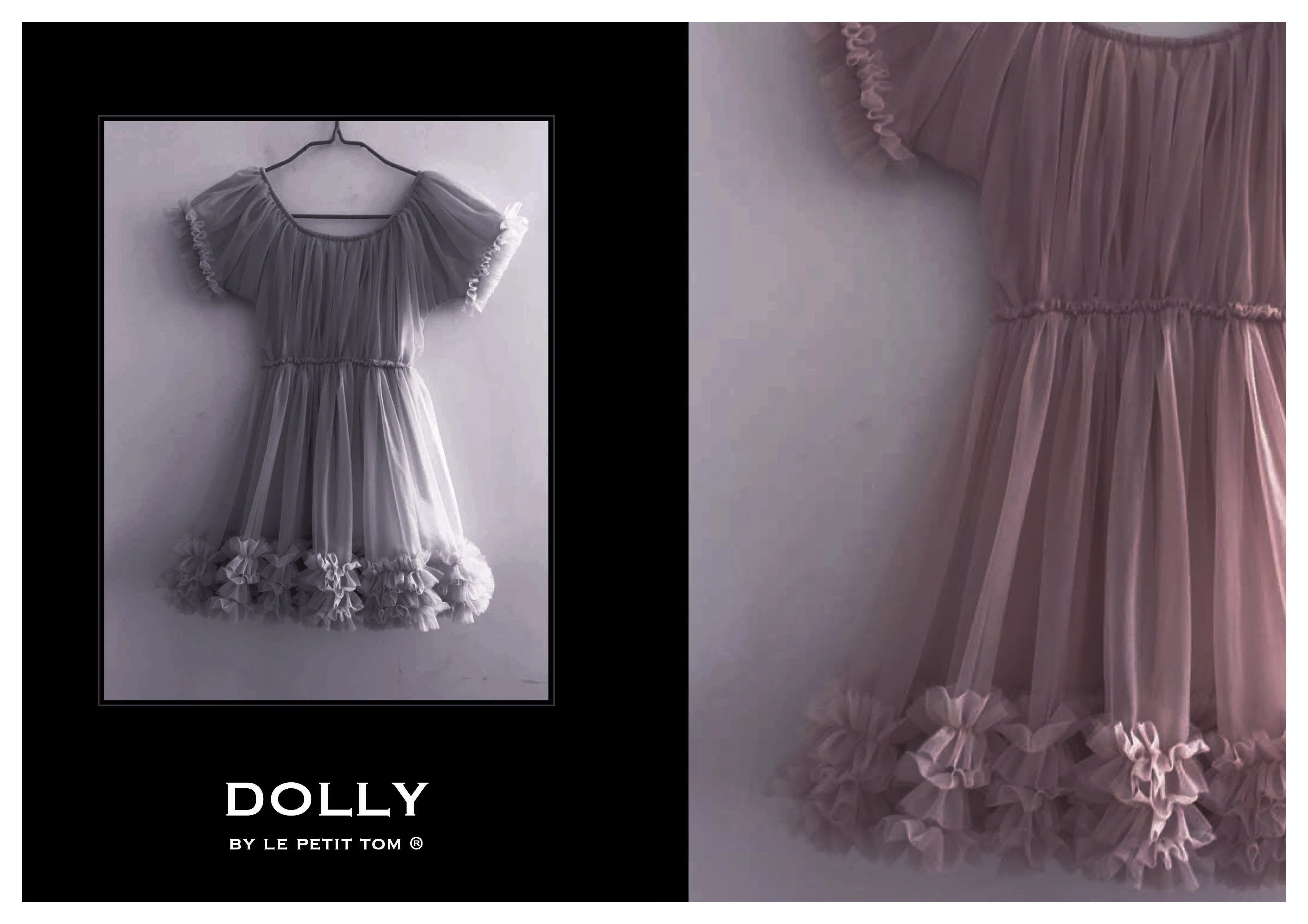 DOLLY by Le Petit Tom  FRILLY DRESS mauve