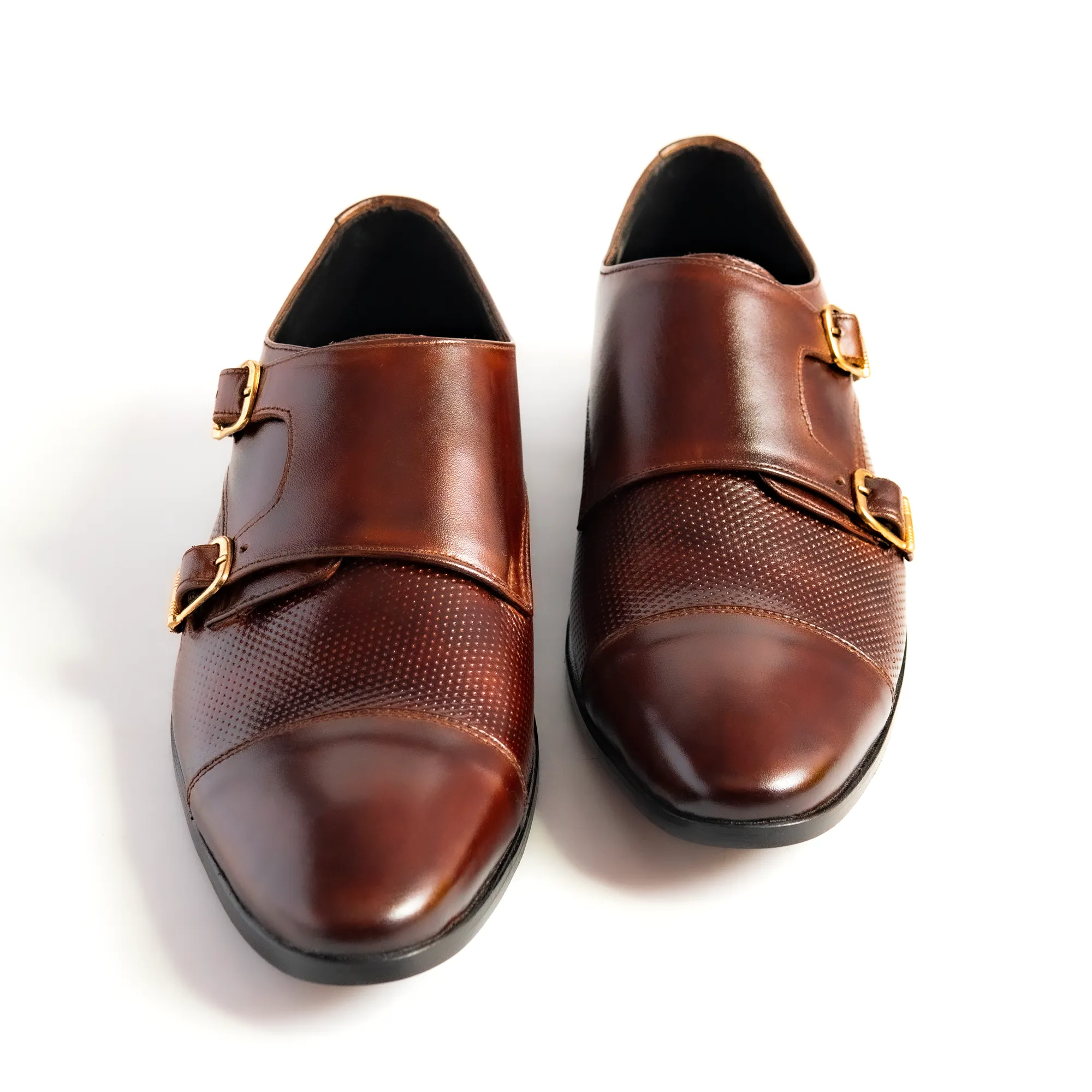 Double Monk Strap leather Executive Men Shoes