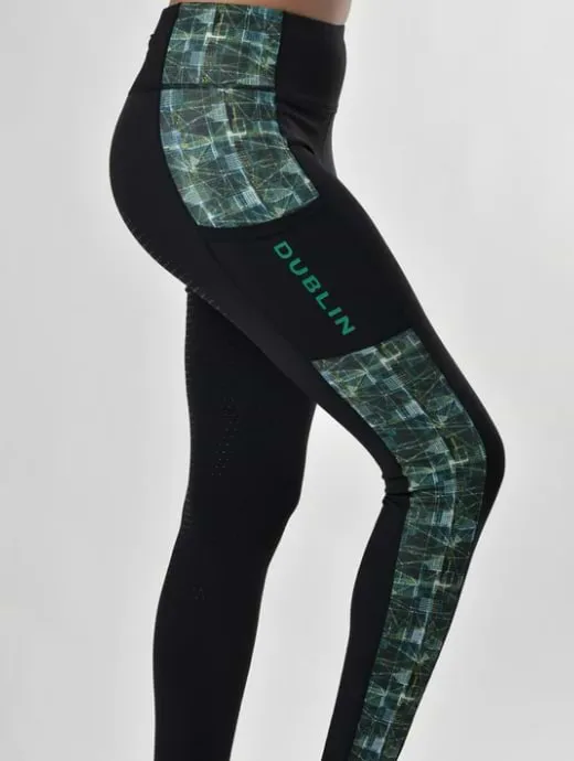 Dublin Zora Print Tights Emerald