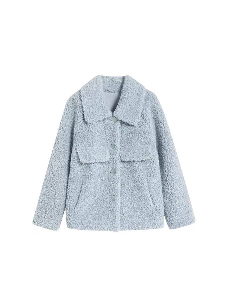 Faux Fur Teddy Side Flapped Outerwear Coat