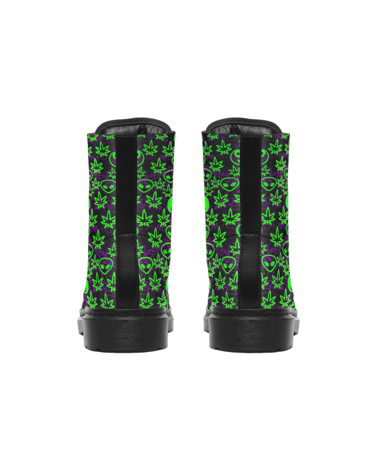 Ganja Graffiti Combat Festival Boots