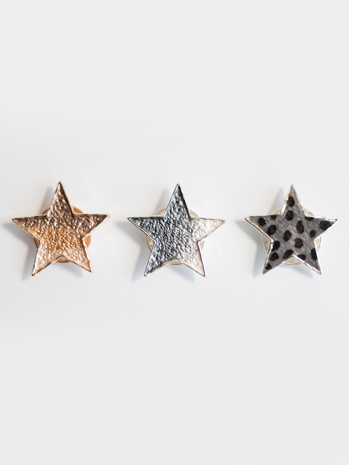 Grey Animal Effect Star Brooch