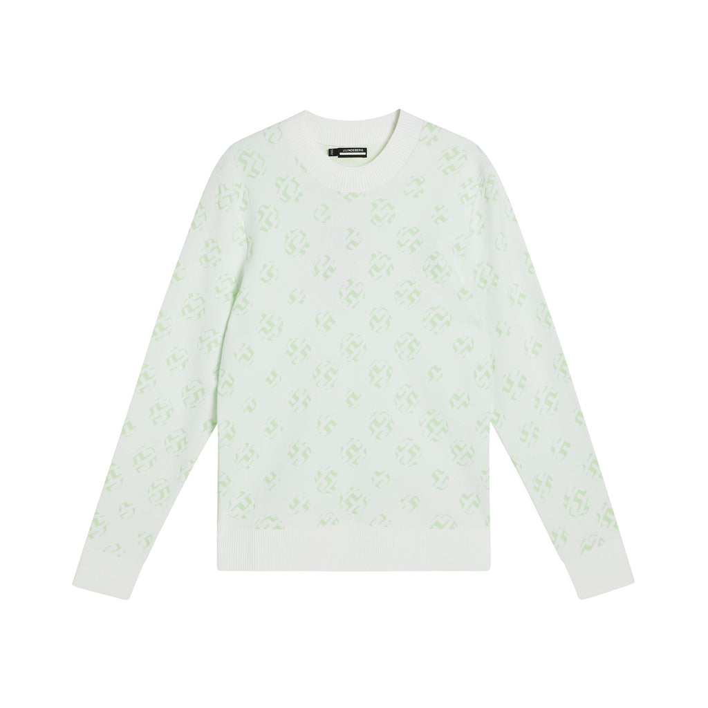 J. Lindeberg Gus Jacquard Sweater White Sphere Dot