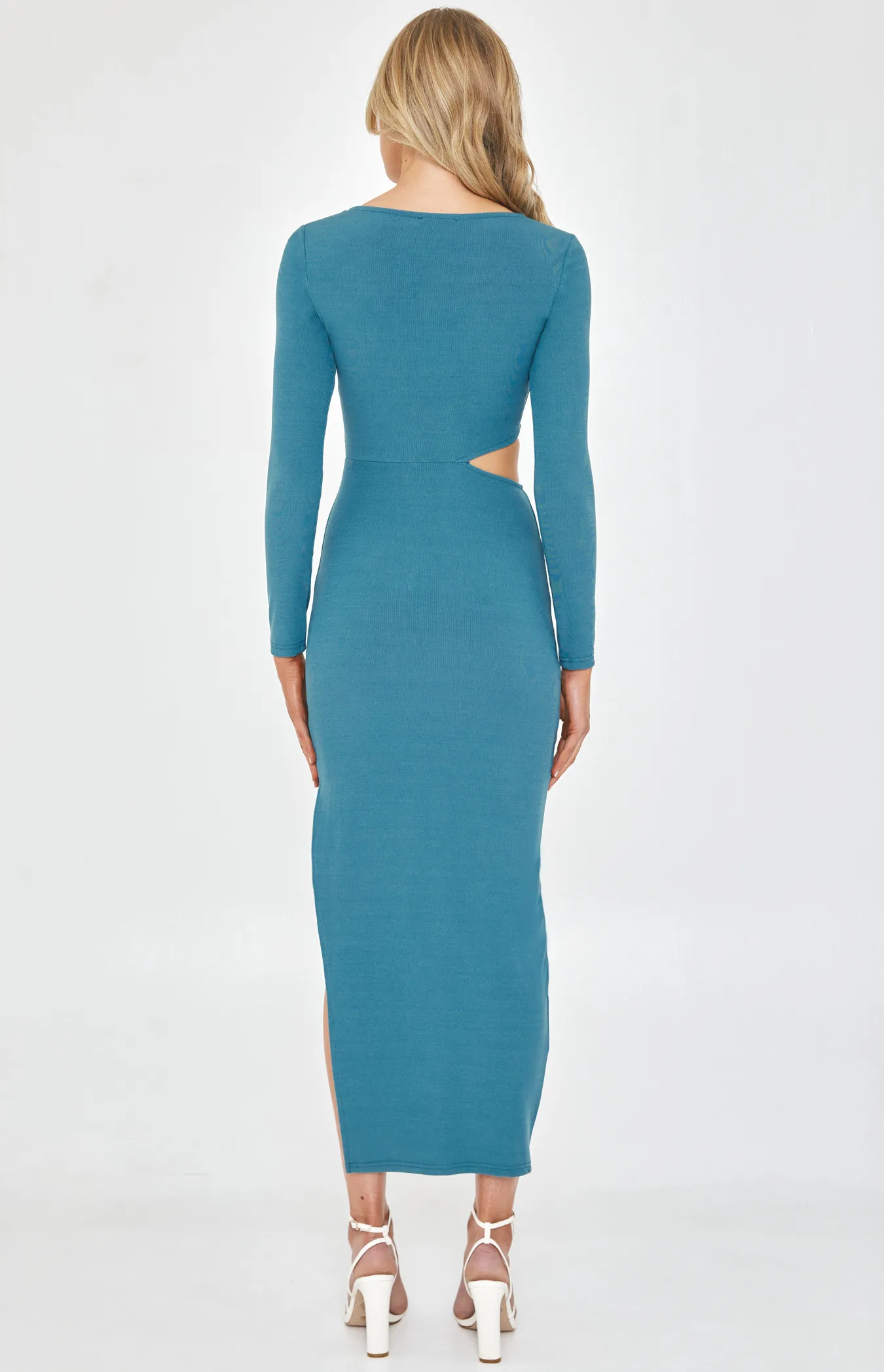 Jersey Cut Out Detail Dress with Side Split (WDR357A)