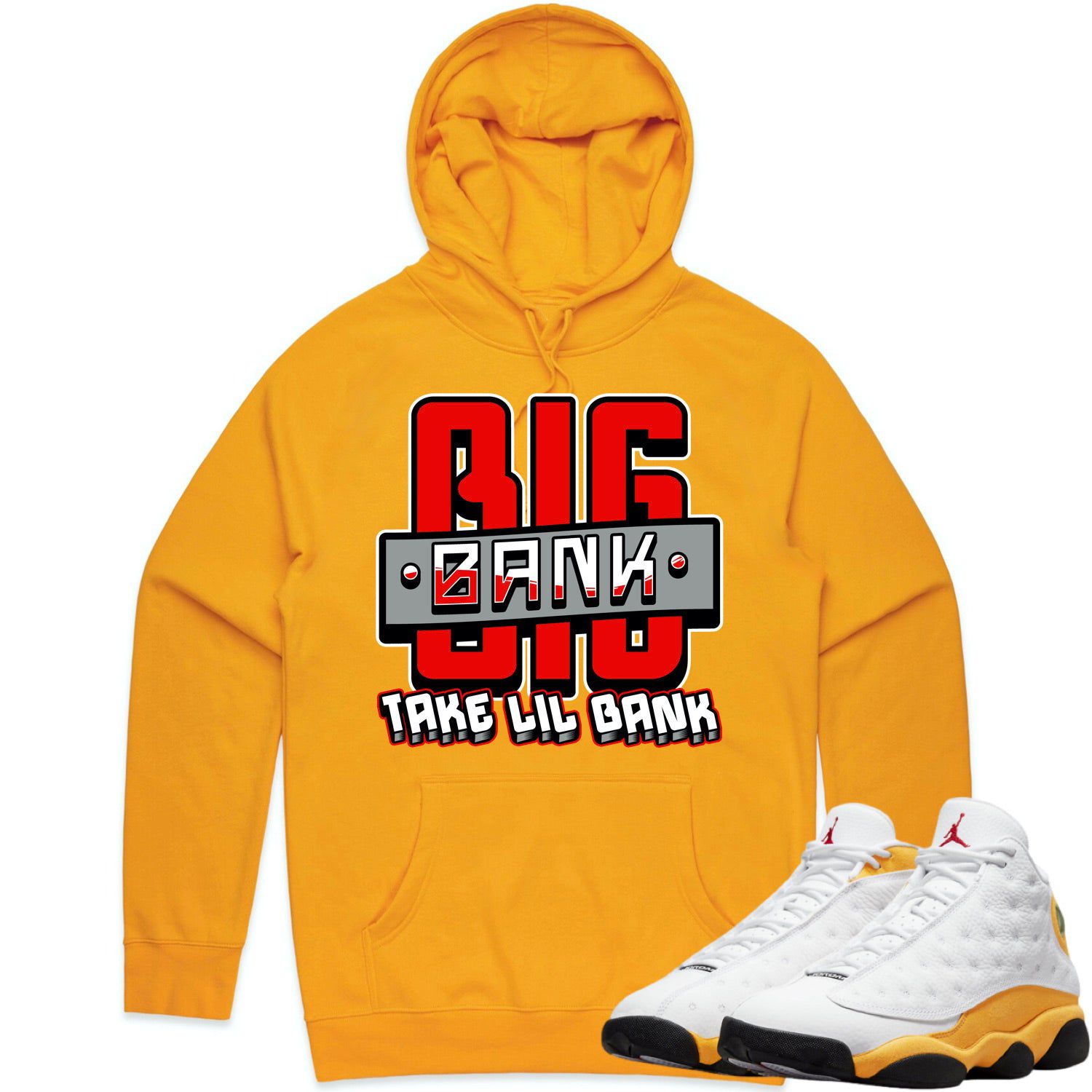 Jordan 13 University Gold 13s Hoodie to Match - RED BIG BANK