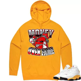 Jordan 13 University Gold 13s Hoodie to Match - RED MOF