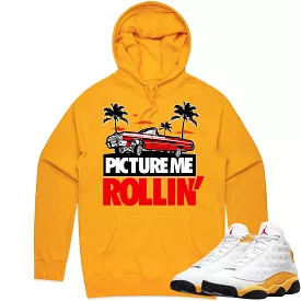 Jordan 13 University Gold 13s Hoodie to Match - RED PMR