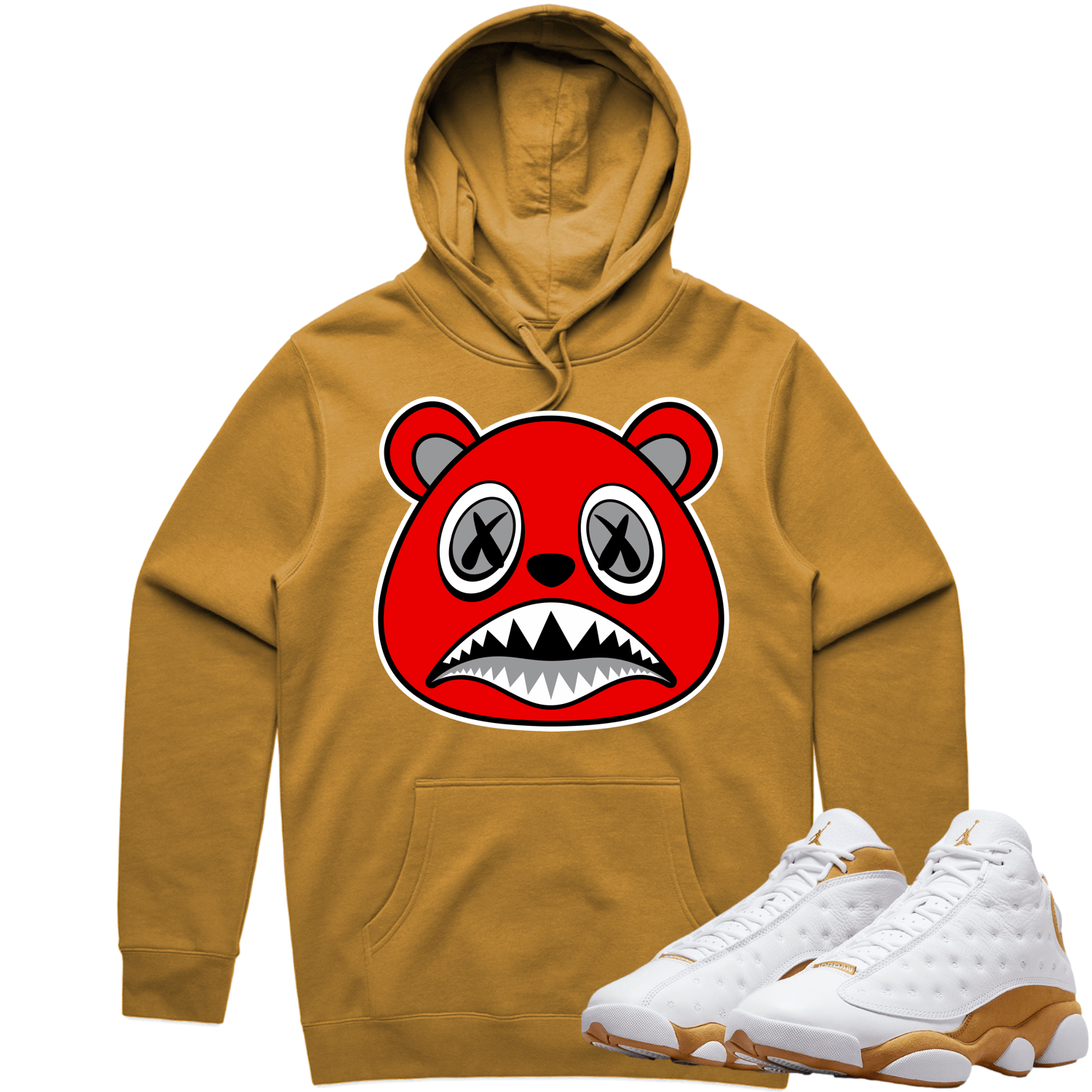 Jordan 13 Wheat 13s Hoodie to Match - ANGRY BAWS BEAR