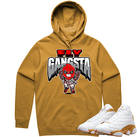 Jordan 13 Wheat 13s Hoodie to Match - RED FLY GANGSTA