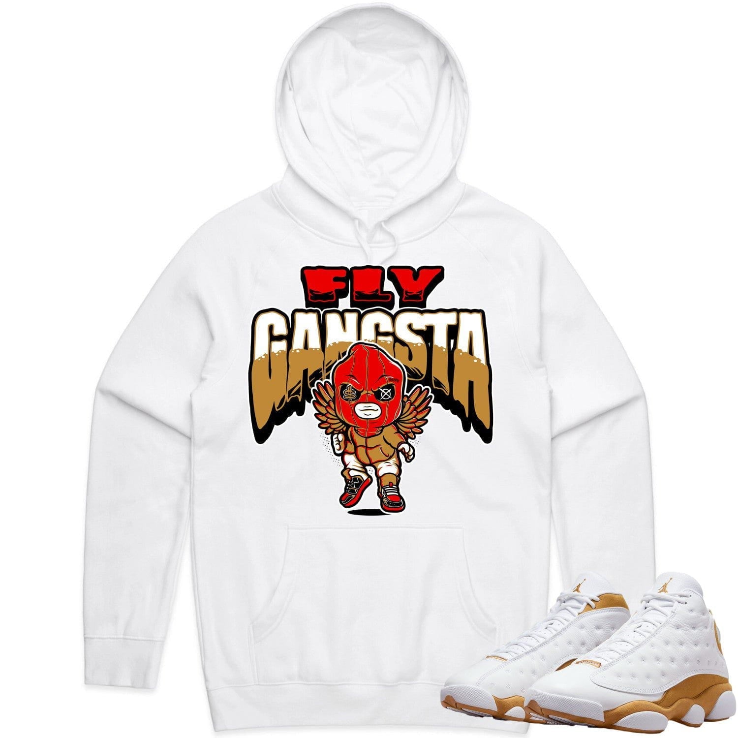 Jordan 13 Wheat 13s Hoodie to Match - WHEAT FLY GANGSTA