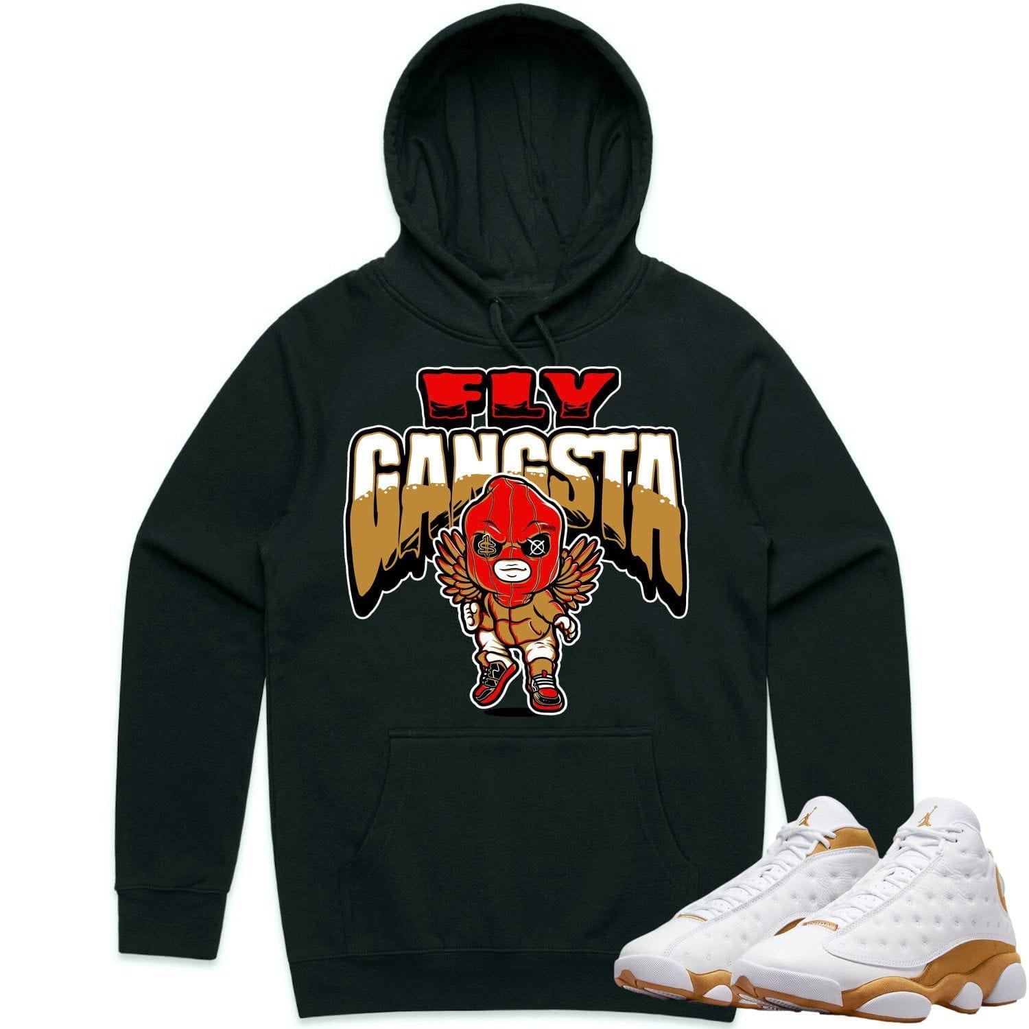 Jordan 13 Wheat 13s Hoodie to Match - WHEAT FLY GANGSTA