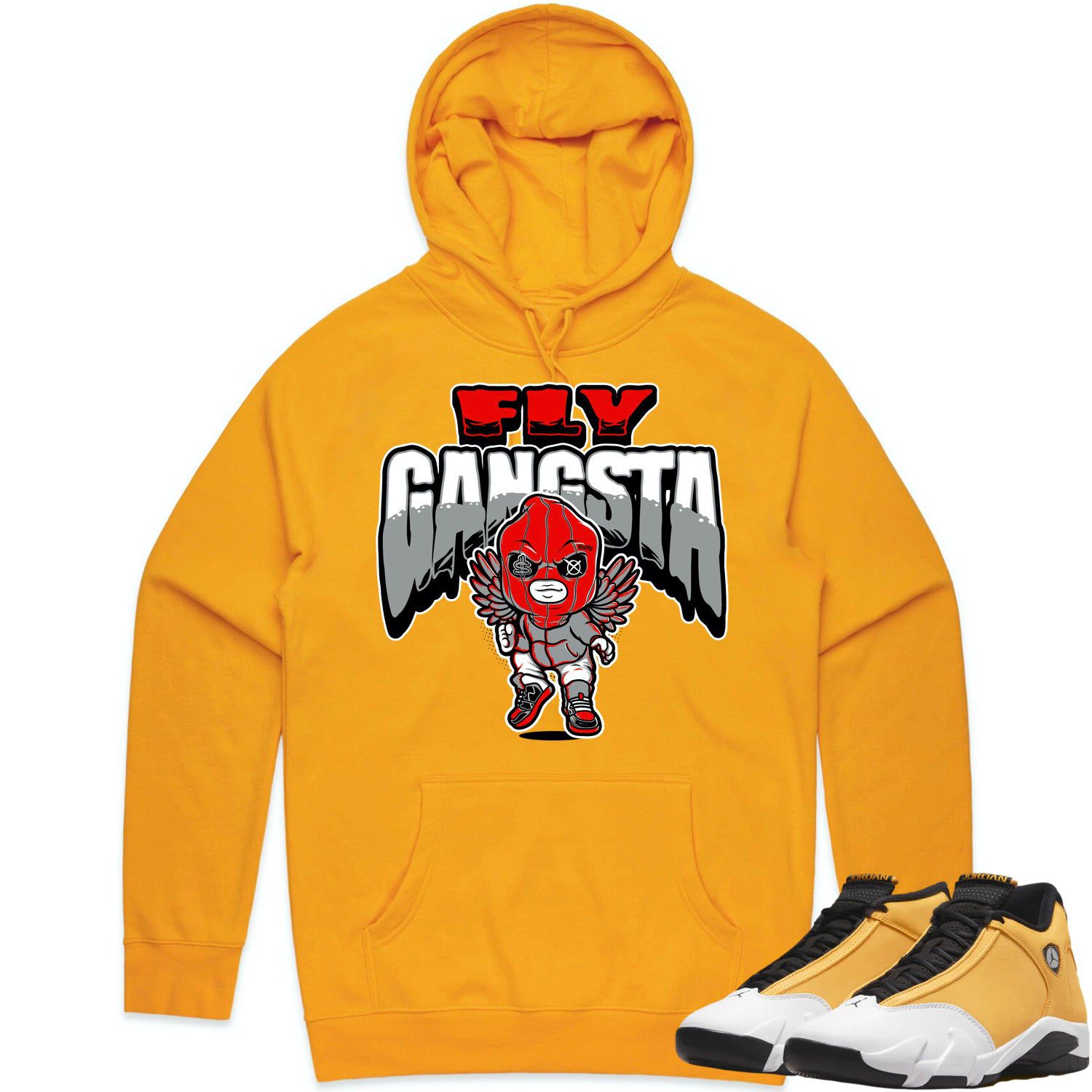 Jordan 14 Ginger Gold 14s Hoodie to Match - RED FLY GANGSTA