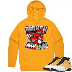 Jordan 14 Ginger Gold 14s Hoodie to Match - RED MOF