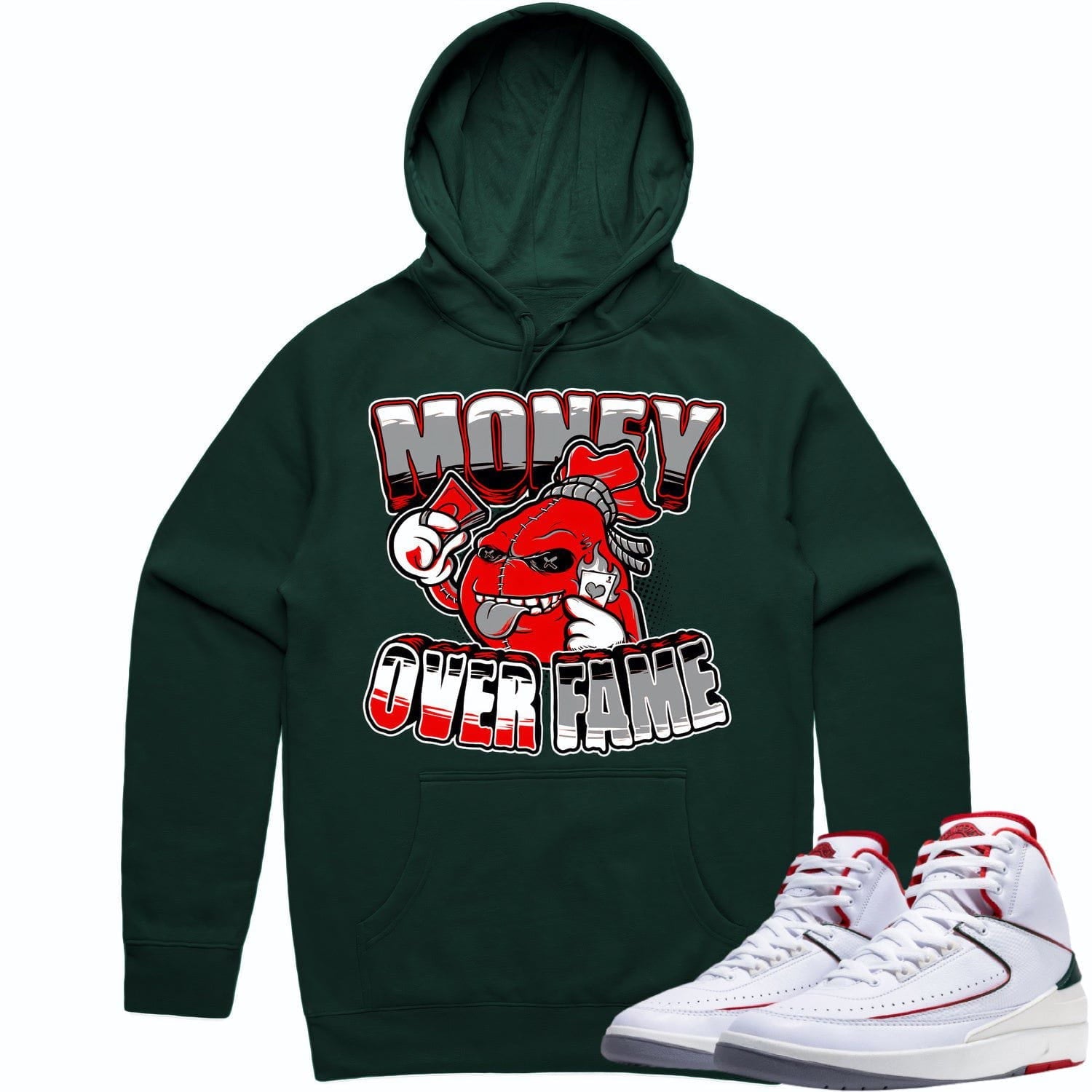 Jordan 2 Italy Origins 2s Hoodie to Match - RED MOF