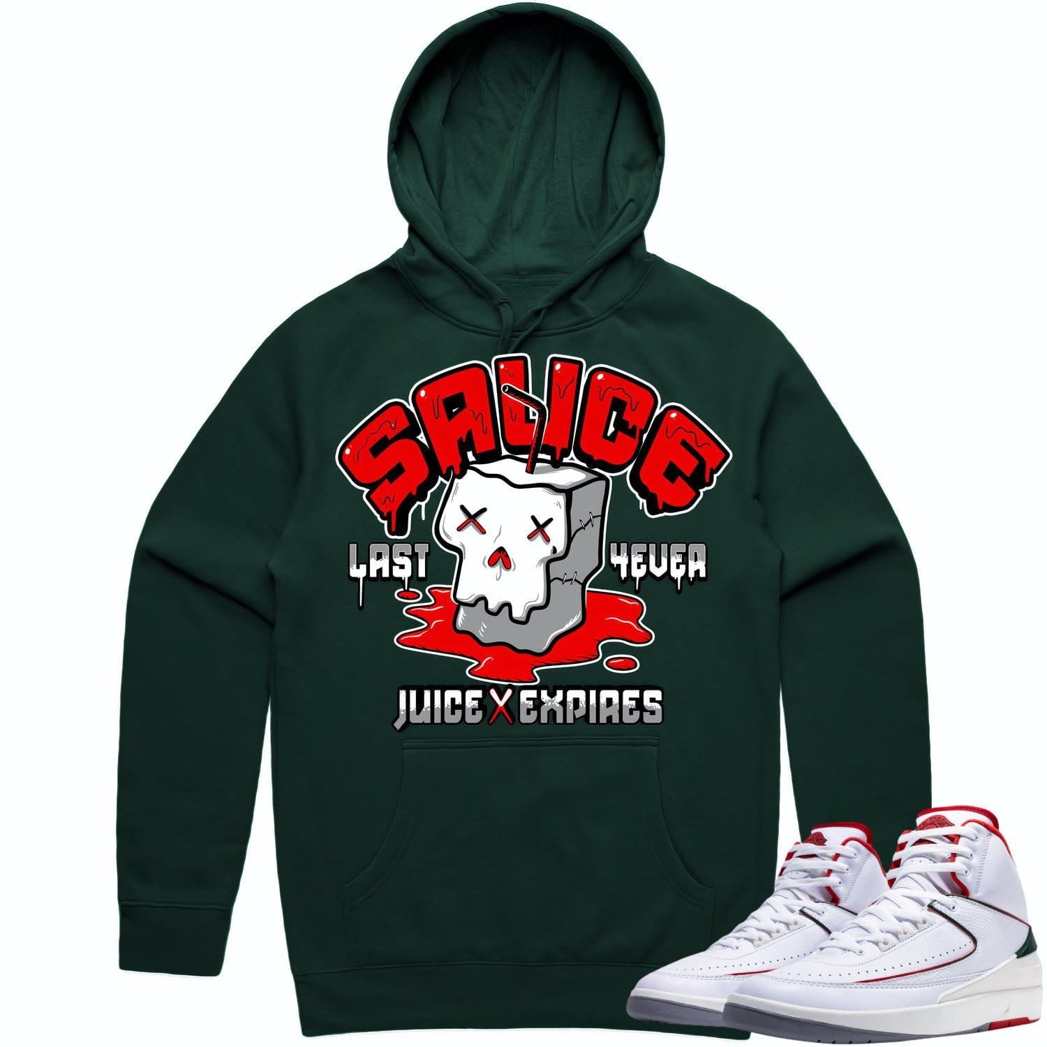 Jordan 2 Italy Origins 2s Hoodie to Match - RED SAUCE