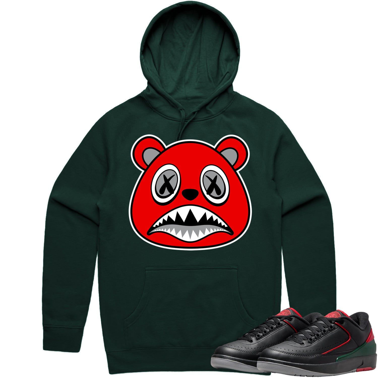 Jordan 2 Low Christmas 2s Hoodie to Match - ANGRY BAWS BEAR