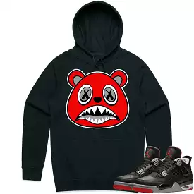 Jordan 4 Bred Reimagined 4s Hoodie to Match - ANGRY BAWS BEAR