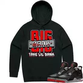 Jordan 4 Bred Reimagined 4s Hoodie to Match - RED BIG BANK