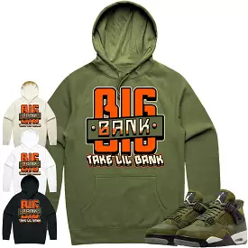 Jordan 4 Craft Olive 4s Hoodie to Match - CELADON BIG BANK