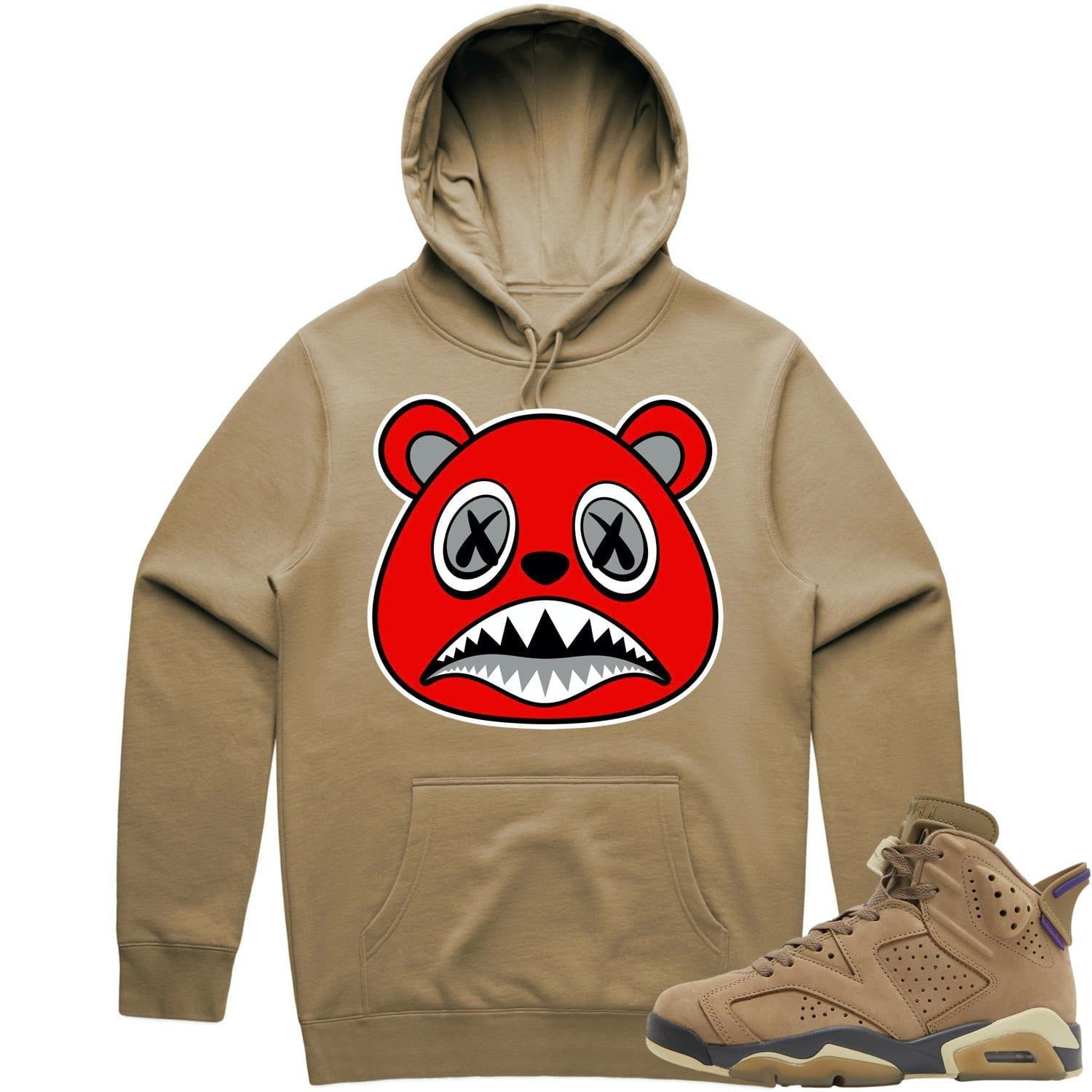 Jordan 6 Gore Tex Brown Kelp 6s Hoodie to Match - ANGRY BAWS BEAR