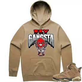 Jordan 6 Gore Tex Brown Kelp 6s Hoodie to Match - RED FLY GANGSTA