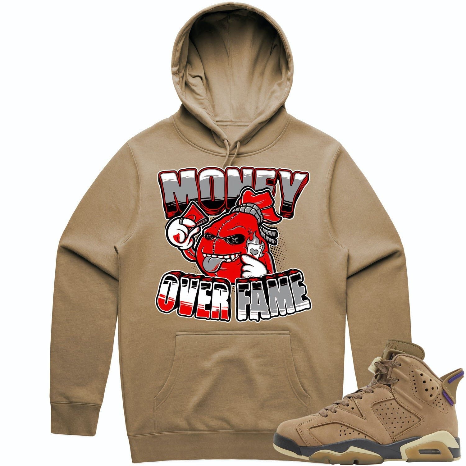 Jordan 6 Gore Tex Brown Kelp 6s Hoodie to Match - RED MOF