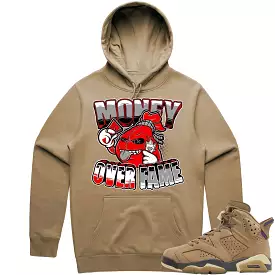 Jordan 6 Gore Tex Brown Kelp 6s Hoodie to Match - RED MOF